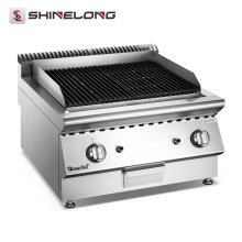 K005 Commercial Hotel Restaurant Stainless Steel Table Top Gas Lava Rock Grill BBQ Grill